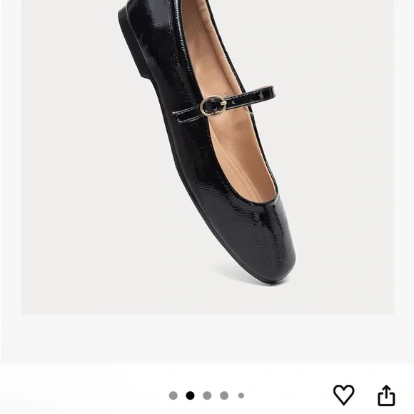 Black Patent Leather Mary Jane Flats Shoes BRAND NEW size 9 - Picture 3 of 9